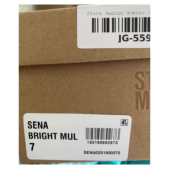 Steve Madden NEW Sena Pool Side Sandal in Bright Multi Rainbow Women's Sz 7M NIB - Picture 12 of 13